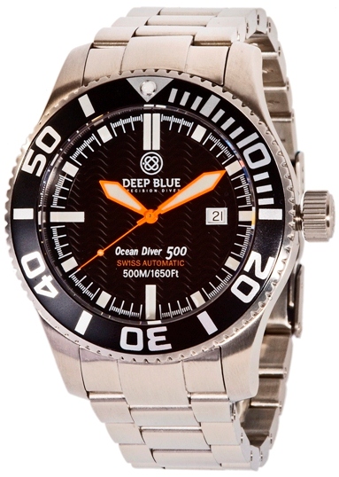 Ocean Diver 500 - sort. Deep Blue dykkerur